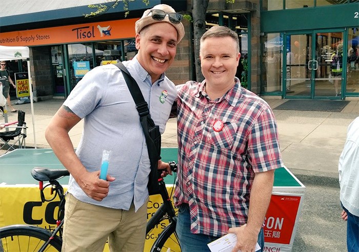  Pete Fry and Derrick O'Keefe at Car Free Day on Main Street