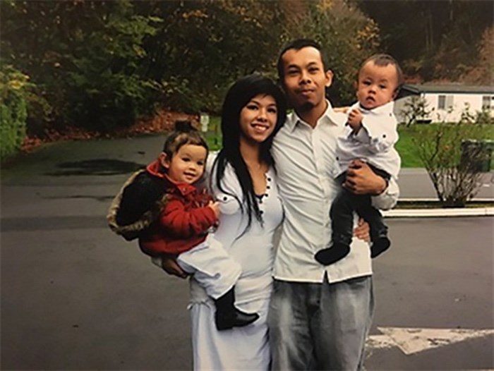  Jeffery Phan and Michelle Lesaca, both 24, are seen with their three-year-old daughter and two-year-old son in this undated handout photo. Police in British Columbia say they are searching for a couple and their two young children after a car with Oregon licence plates was found near a highway in the community of Dease Lake. THE CANADIAN PRESS/HO, RCMP