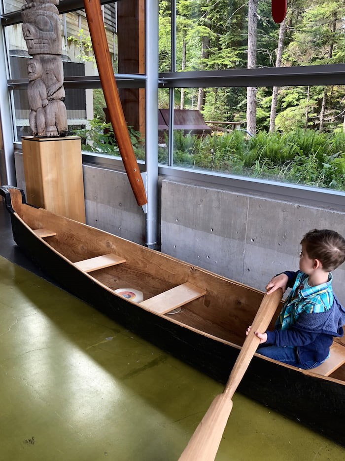  Kids can engage with some of the displays at the Squamish Lil'wat Cultural Centre (Lindsay William-Ross/Vancouver Is Awesome)