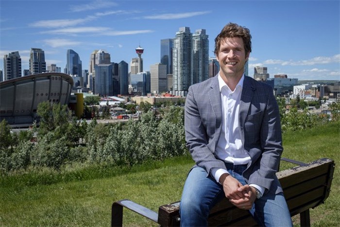  Pro-pipeline activist Cody Battershill on Scotsman's Hill in Calgary, Alta., Wednesday, June 27, 2018.THE CANADIAN PRESS/Jeff McIntosh