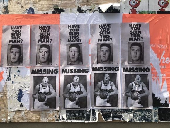  Have you seen this Bryant Reeves posters around the city? Photo Bob Kronbauer