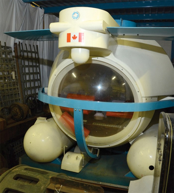  If all else fails, this 1973-era submersible may be put up for public auction. The North Vancouver Museum & Archives is looking for a new home for the sub, which was designed to be used at trade shows in the 1970s. file photo North Shore News