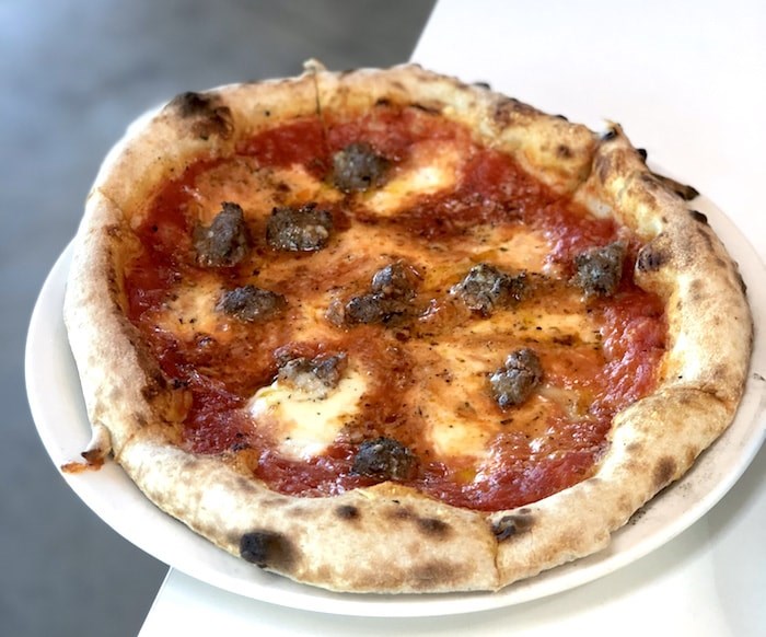 Polpette (Meatball) Pizza at Basic Goodness (Lindsay William-Ross/Vancouver Is Awesome)