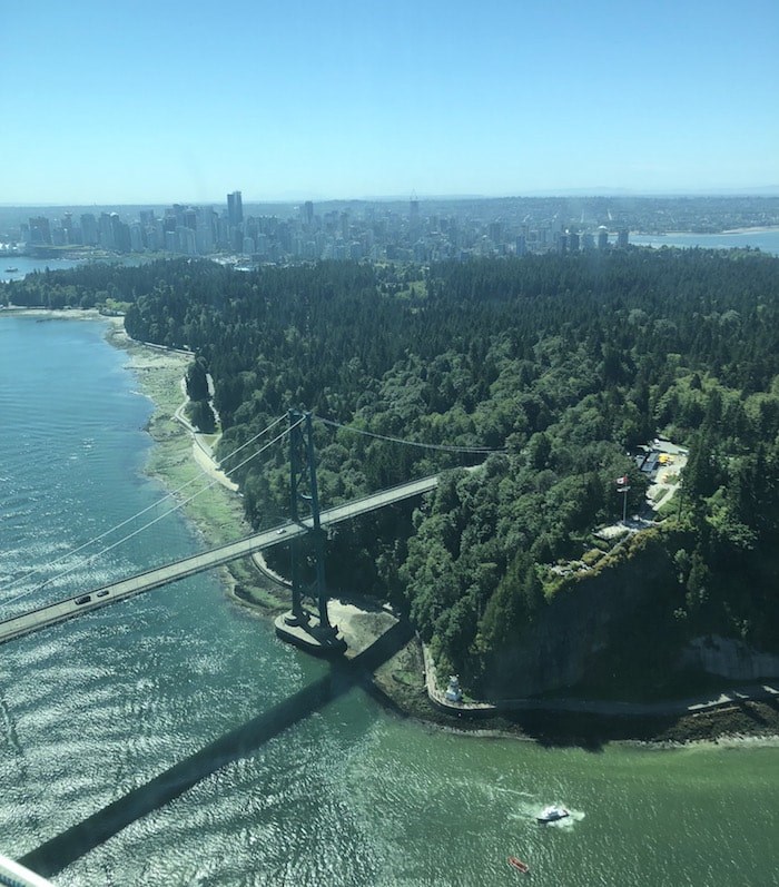  Departing Vancouver. The Lions Gate Bridge was closed due to an incident that morning, which is why there's no traffic on it (Lindsay William-Ross/Vancouver Is Awesome)
