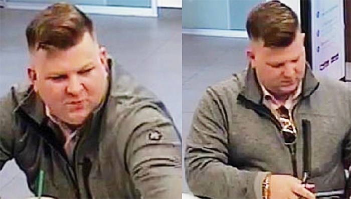  Surveillance images released by West Vancouver police show Christian Richardson at a local bank. He has now been sentenced to 15 months in jail for defrauding young men he picked up on the dating app Grindr. photo supplied West Vancouver