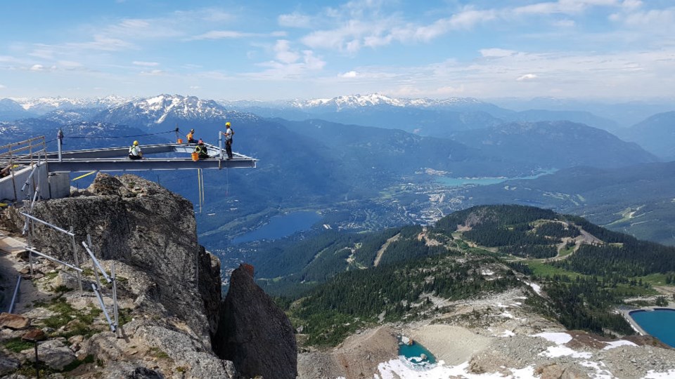  The Raven's Eye Cliff Walk under construction Photo Wendy Robinson / Whistler Blackcomb