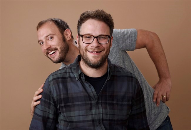  Evan Goldberg, left, and Seth Rogen, co-writers and co-producers of 