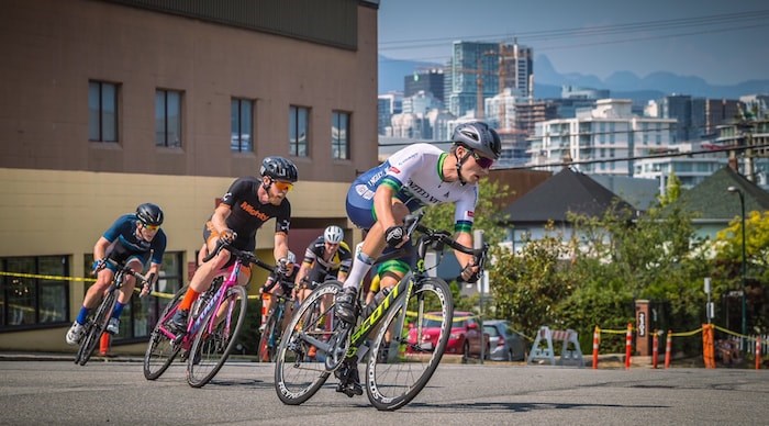  Cyclists race in the Awesome Grand Prix. - Tammy Brimner