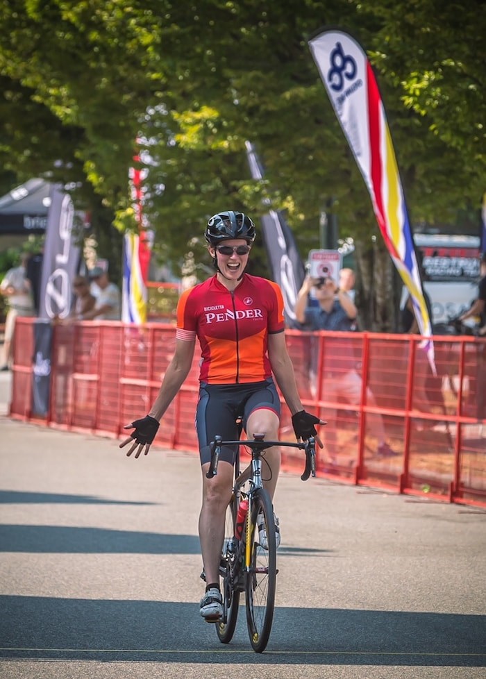  Carolyn Russell wins the Women's Masters B race. - Tammy Brimner