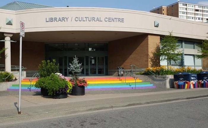  The steps had been painted on Thursday evening. By Friday morning, they were vandalized (Richmond News)