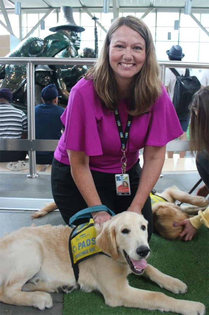  Wilbur with his trainer Sarah Gallagher. Photo: Alyse Kotyk