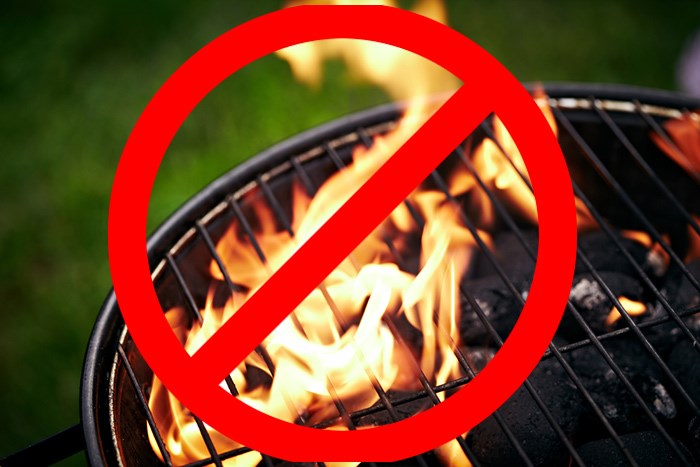  That's a charcoal BBQ right there. Don't do it. Photo Shutterstock