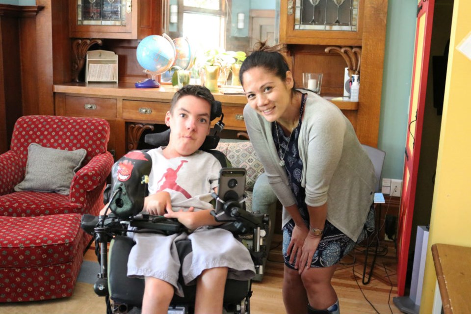  Jill Yoneda at Canuck Place Children's Hospice with Chase Baker