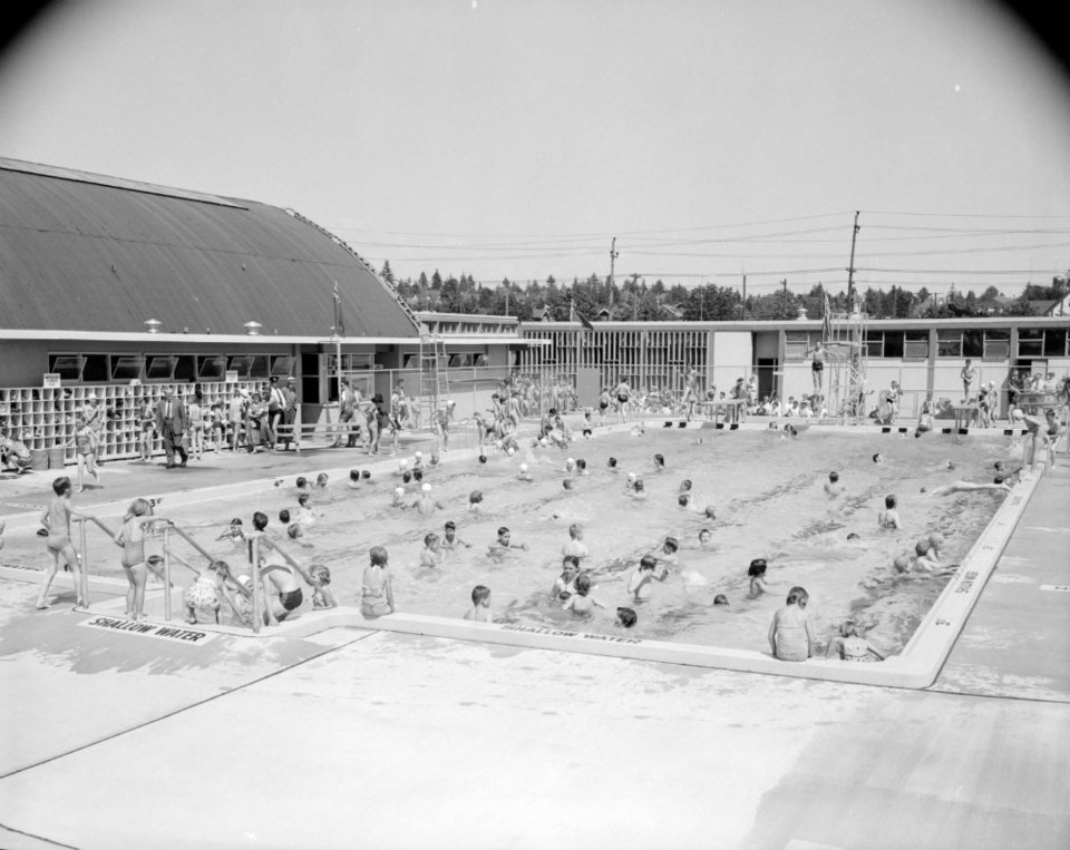  Opening Ceremonies  Kerrisdale Community Centre Swimming Pool Photo by Herbert Elwyn Addington from the Vancouver Archives