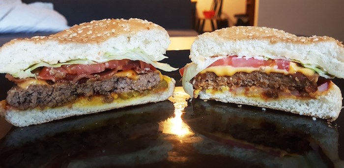  Which is meat and which is Beyond Meat? (Elisia Seeber/Vancouver Courier)