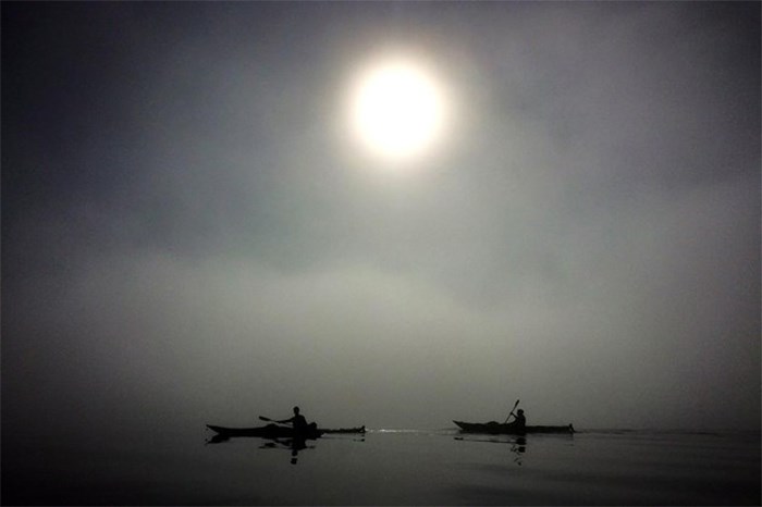  Kayaking in Indian Arm off Deep Cove. Photo The Canadian Press