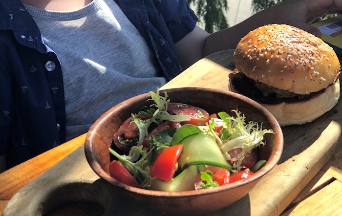  Burger and salad at Wolf in the Fog (Lindsay William-Ross/Vancouver Is Awesome)