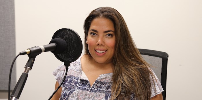  Erin Sousa in the V.I.A. Podcast studio (Bob Kronbauer/Vancouver Is Awesome)