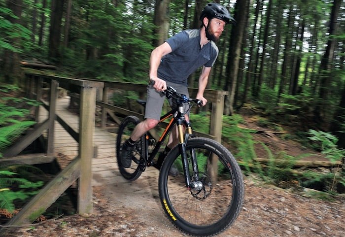  North Shore Mountain Bike Association vice-president Cooper Quinn takes to two wheels to explore one of the Seymour area’s many multi-use trails. photo Paul McGrath, North Shore News