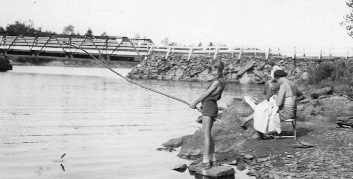  The Courier's Martha Perkins dug into her family photo album and came up with this image of her mother, Jean Gosse, who was born in 1925 and grew up on Toronto Island, where this photo of her fishing was likely taken.