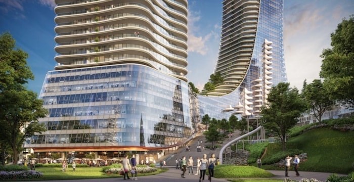  These futuristic renderings of the new Oakridge Centre were released in August 2018. Source: Westbank/Henriquez Partnership Architects