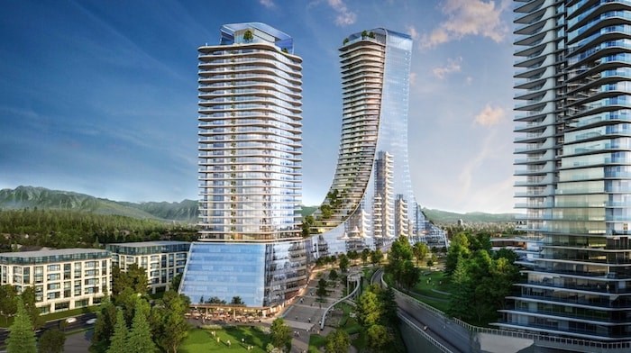  These two towers, Building 3 and 4, at Oakridge will contain 504 market condo units. Source: Westbank/Henriquez Partnership Architects