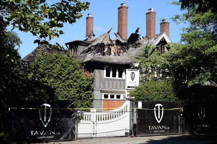  WorkSafeBC Aug. 24 issued a stop work order before work could begin on the fire-damaged heritage home at 3737 Angus Dr. Photo Jennifer Gauthier