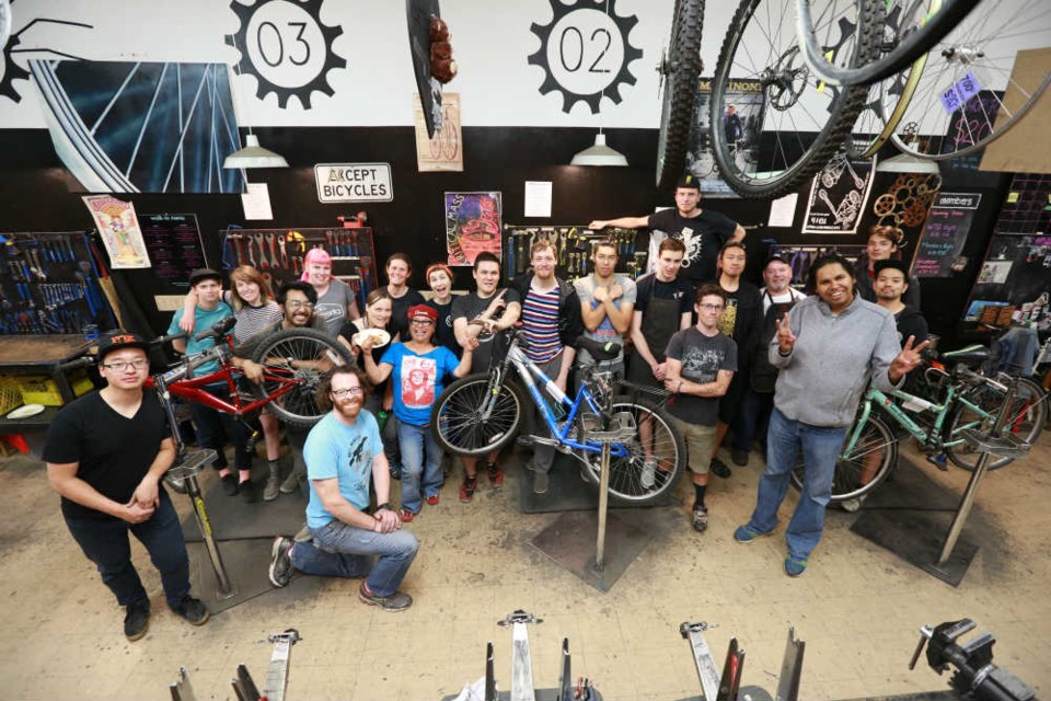  A Pedal for the People bike build party. Photo Arman Kazemi