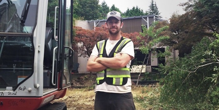  Burnaby resident Granger Campbell, pictured here at a worksite in Vancouver, is frustrated that St. John Ambulance won't provide a sign language interpreter for a life-saving course he needs to take for work. Photograph submitted