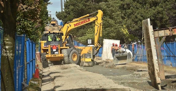  East First Avenue under repair (Photo: Dan Toulgoet)