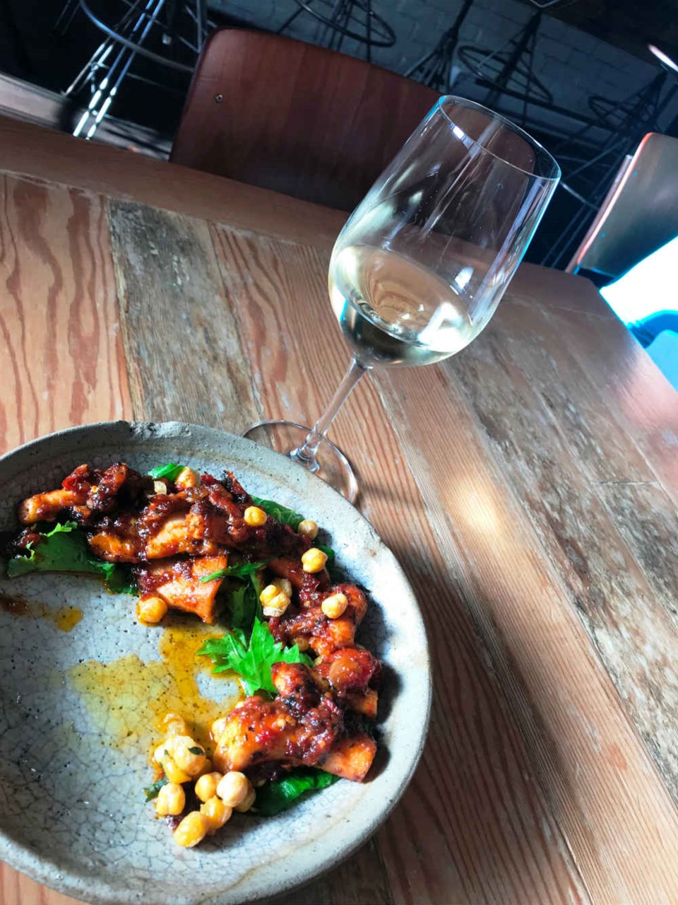  Spicy octopus at Burdock & Co. Photo Sandra Thomas