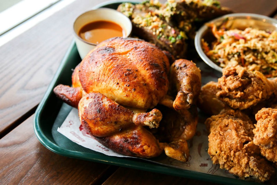  Little Juke fried chicken on Davie Street has added rotisserie chicken to its menu. Photo Juke Fried Chicken