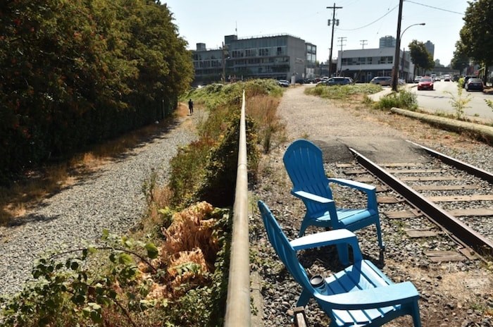  Part of the Options Lands on Arbutus corridor near the corner of West First Avenue and Fir Street, looking south. Photo Dan Toulgoet