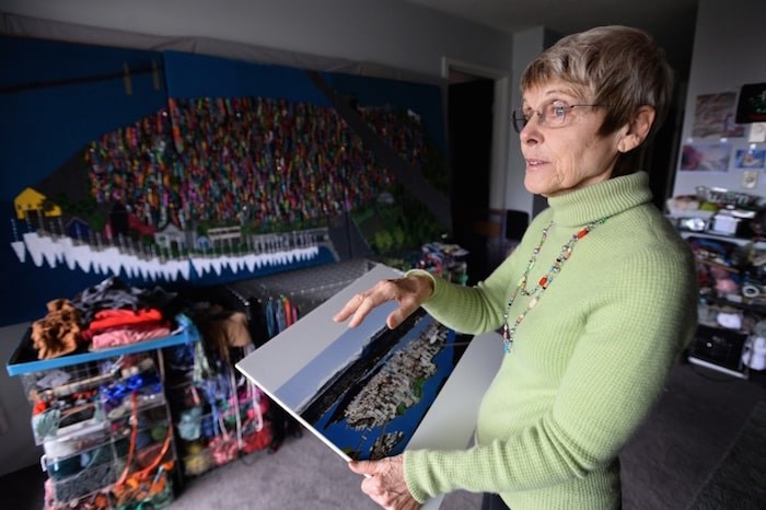  Fibre artist Sola Fiedler spends years creating tapestries of city skylines. Photo Jennifer Gauthier