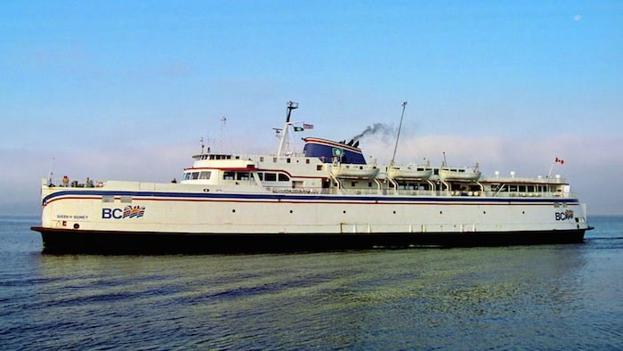  Jim from Kitimat, BC, Canada - Queen of Sidney entering Westview Terminal  - late Aug. 1993  via Wikipedia