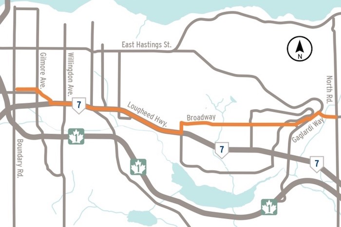  This map shows the FortisBC gas line upgrade project. Map courtesy FortisBC