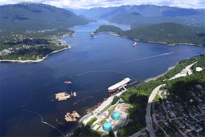  The federal government is looking at getting a former Supreme Court justice to help guide a renewed consultation with Indigenous communities on the Trans Mountain pipeline expansion. An aerial view of Kinder Morgan's Trans Mountain marine terminal, in Burnaby, B.C., is shown on Tuesday, May 29, 2018. THE CANADIAN PRESS Jonathan Hayward