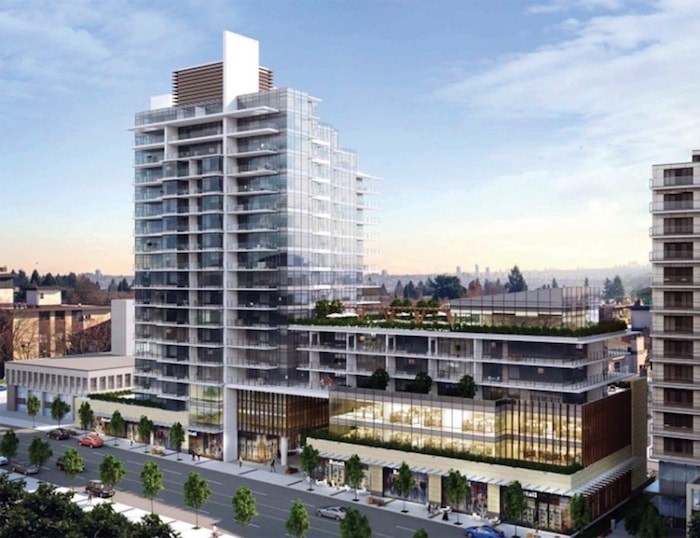  City of North Vancouver council approved an 18-storey highrise on 13th Street between Lonsdale and St. Georges avenues Monday night. (Image supplied)