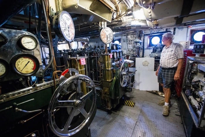  Captain Levett in the engine room of the Taconite (Darren Stone/Times Colonist)