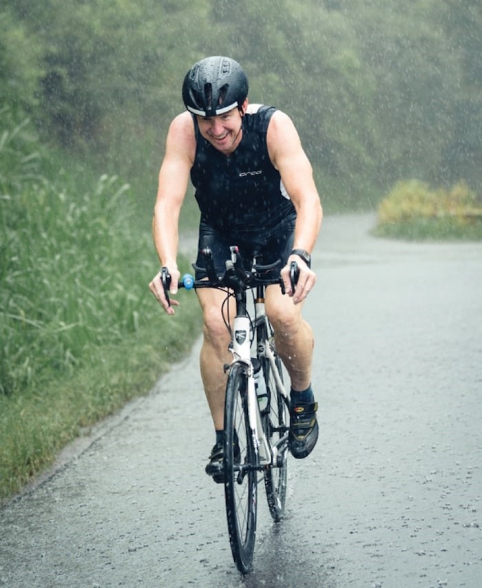  Chad Bentley keeps smiling through the first leg of the Epic-5 adventure race, which was completed in a tropical storm. Photo: Colin Cross