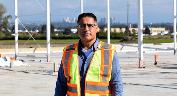  Avtar Dhillon has resumed construction of two greenhouses on his farm after the BC Supreme Court sided with him, saying Richmond did not have the authority to forbid medical cannabis production on the ALR. Photo: Richmond News/Megan Devlin