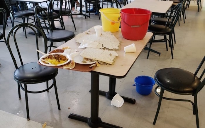  When Crystal Pisa eating with her family at the Pacific Plaza food court, at Cambie and Garden City roads, the ceiling suddenly fell on them. Photo submitted.