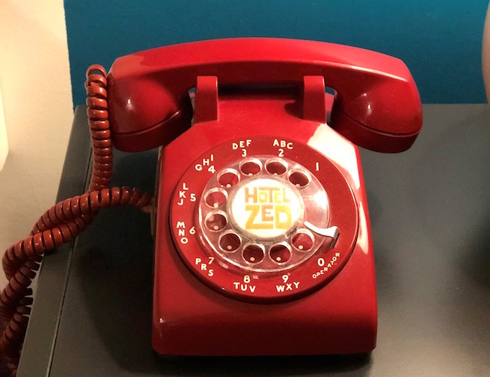  Hotel Zed graciously includes instructions on how to use the rotary phone in your room, which might make you feel really old (Lindsay William-Ross/Vancouver Is Awesome)