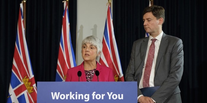  B.C. Attorney General David Eby and Finance Minister Carole James announce a B.C. government probe into money laundering in B.C. real estate, September 27, 2018. Image supplied