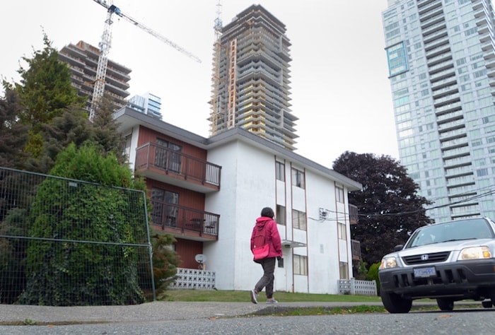  New condo towers loom over older housing in Burnaby. Photo by Cornelia Naylor/Burnaby NOW