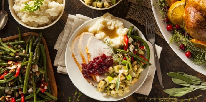  A Thanksgiving spread/Shutterstock