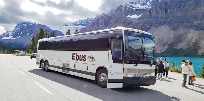  An Ebus on the road in Alberta (
