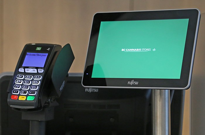  One of the checkout stations at the BC Cannabis Store in Kamloops. Photo Bob Kronbauer