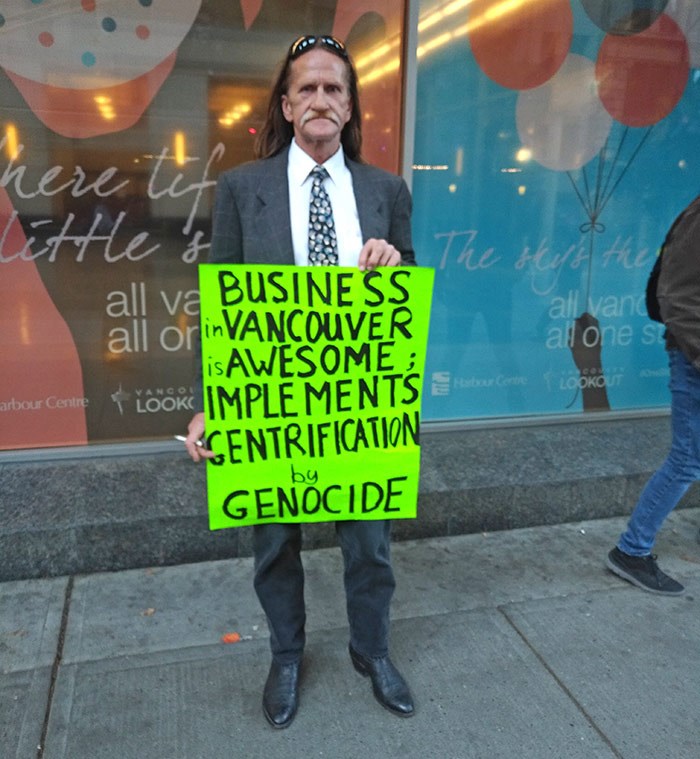  Mike Hansen outside our mayoral debate held at SFU