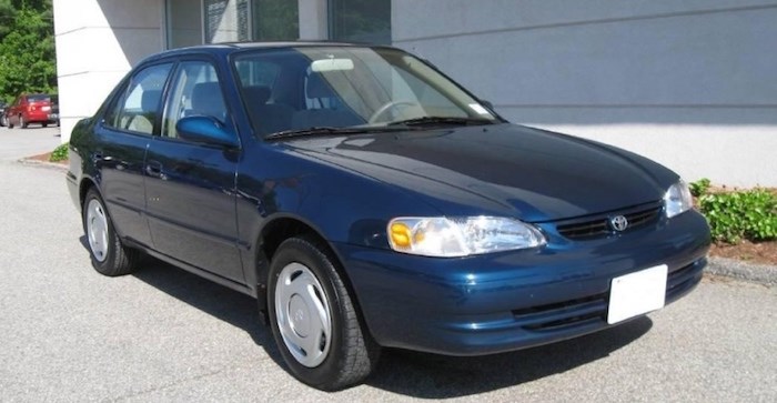  New Westminster Police are searching for a 1998 blue, four-door Toyota Corolla, similar to the one pictured. It belongs to a man who died recently, and police are trying to account for all his belongings. Photo contributed.